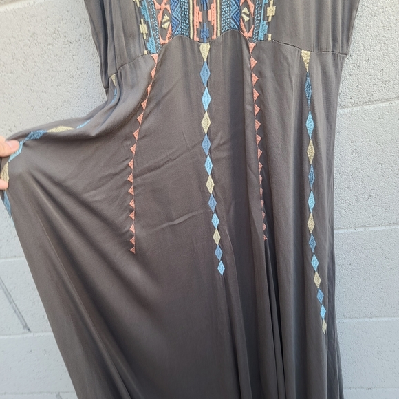 Johnny Was Biya | Crozier Embroidered Boho Rayon Maxi Dress Size Small - Picture 16 of 16